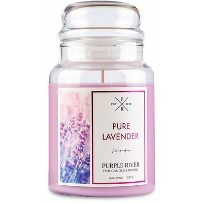 Soy scented candle Pure Lavender Purple River 623 g