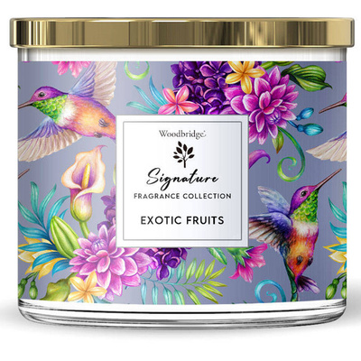 Woodbridge Signature Collection stort 3-vekars doftljus i glas 410 g - Exotic Fruits