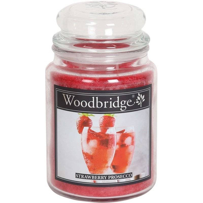 Scented candle in glass large Woodbridge - Strawberry Prosecco