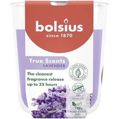 Bolsius True Scents 80/73 mm kvapioji žvakė - Levandų