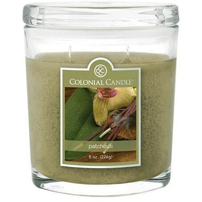 Colonial Candle medium scented oval jar candle 8 oz 226 g - Patchouli
