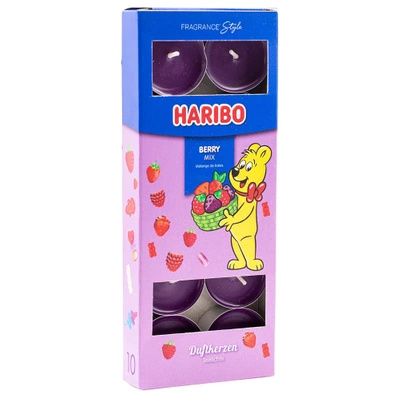 Haribo bougies chauffe-plats parfumées 10 pièces - Berry Mix