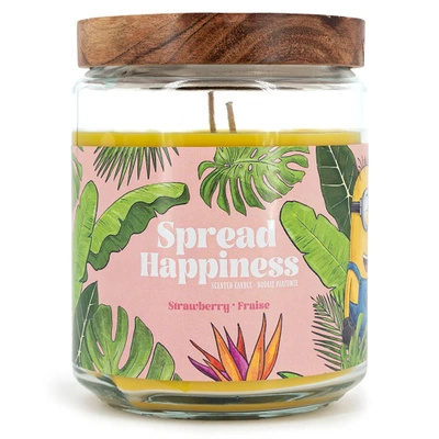 Minions Spread Happiness geurkaars in glas 510 g - Strawberry