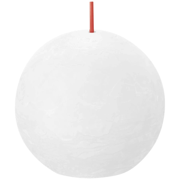 Bolsius Rustic bola de vela de 76 mm - Blanco nublado