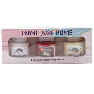 Set kaarsen soja geurkaars drie stukken 85 g Candle Brothers - Home Sweet Home