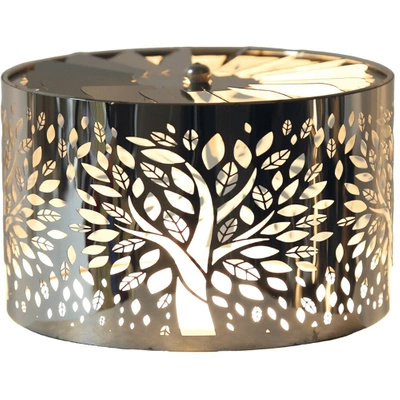 Draaibare Kaars deksel metaal Woodbridge - Tree Of Life Silver