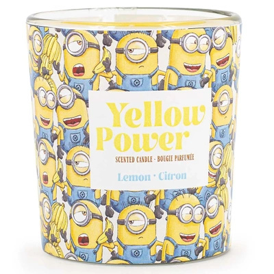 Minions Yellow Power geurkaars in glas 110 g - Lemon