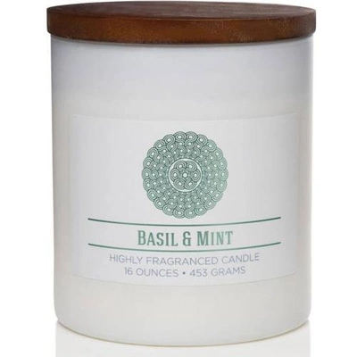 Colonial Candle Wellness large scented jar candle soy blend 16 oz 453 g - Basil & Mint