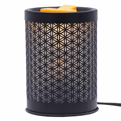 Kominek do wosku elektryczny czarny Flower Of Life