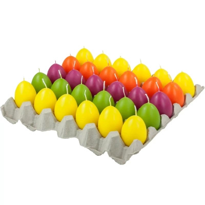 Bolsius display Easter egg candles 30 pcs 60/45 - Mix