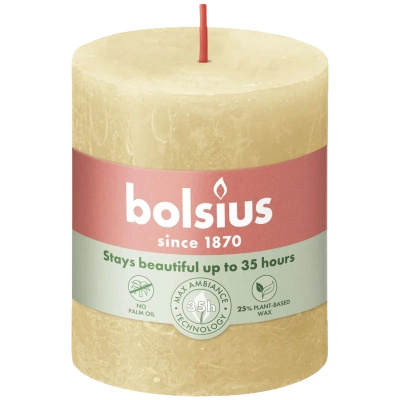 Bolsius Rustic 80/68 mm stamkaars - Havermout Beige