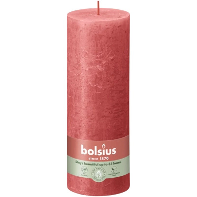 Bolsius Rustic świeca pieńkowa 190/68 mm - Blossom Pink