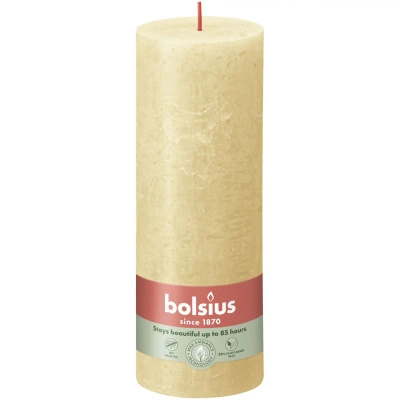 Bolsius Rustic stompkaars 190/68 mm - Beige haver