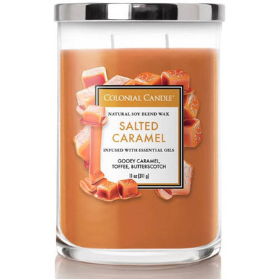 Vonná sviečka sója s esenciálnymi olejmi Salted Caramel Colonial Candle