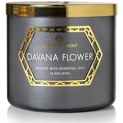 Ароматическая соевая свеча Colonial Candle Luxe в стакане 3 фитиля 14,5 унций 411 г - Davana Flower