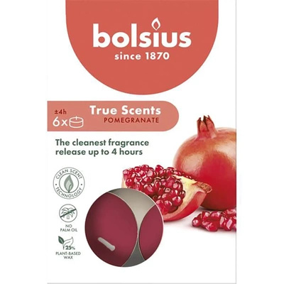 Bolsius True Scents scented tealights 6 pcs - Pomegranate