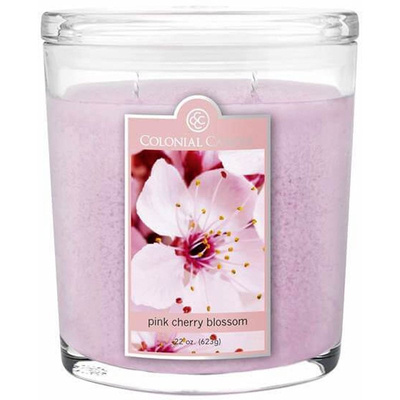 Veľká oválna vonná sviečka Colonial Candle 623 g - Pink Cherry Blossom