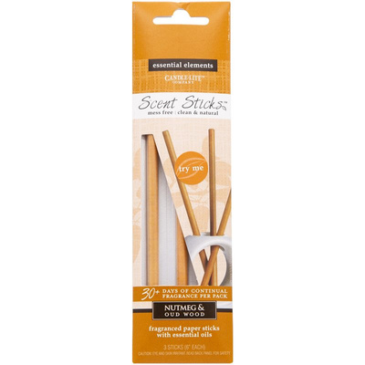 Bâtonnets parfumés Scent Sticks Candle-lite Essential Elements - Nutmeg Oudwood
