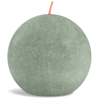 Bolsius Rustic 76 mm sphere candle - Jade Green