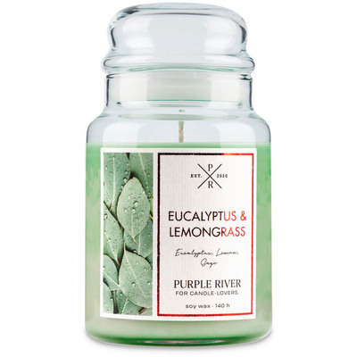 Soja geurkaars Eucalyptus Lemongrass Purple River 623 g