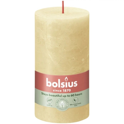 Bolsius Rustic trunk candle 130/68 mm - Oat Beige