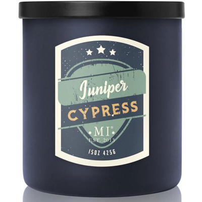 Soy scented candle for men Juniper Cypress Colonial Candle