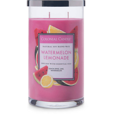 Colonial Candle Klassieke grote sojageurkaars in tuimelglas 19 oz 538 g - Watermelon Lemonade