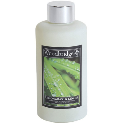 Navulling geurstokjes citroengras gember Woodbridge 200 ml - Lemongrass Ginger